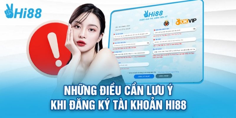 Các lưu ý cần nhớ để tiến hành đăng ký Hi88 thành công